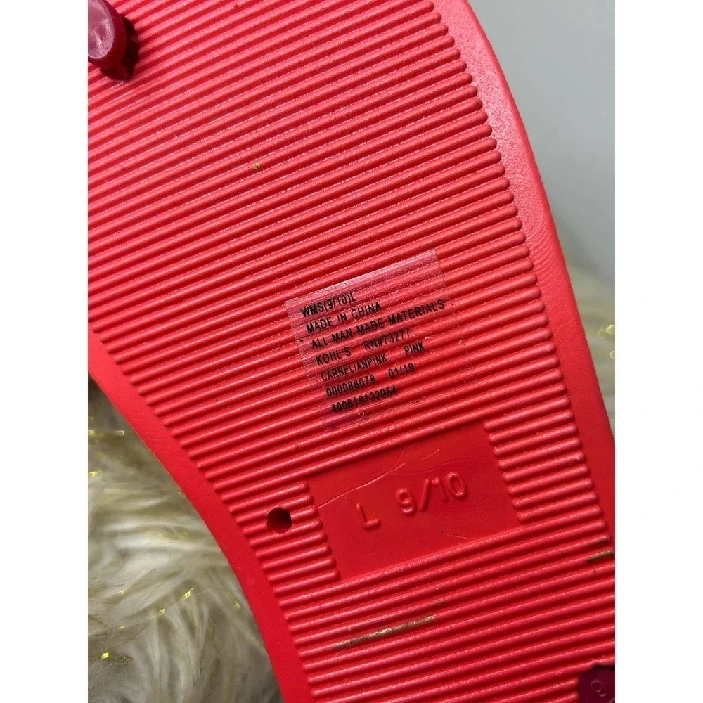 SO Rainbow Sparkle Platform Flip Flop‎ Sandals 9